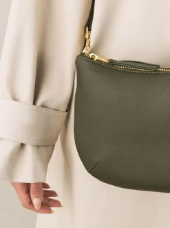 Tassen En Portemonnees|Next - Leather Scoop Cross-Body Bag Groen