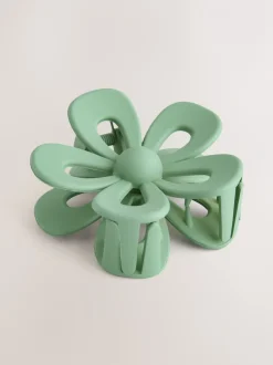 Haaraccessoires|Next Groen - Matte Flower Hair Claw