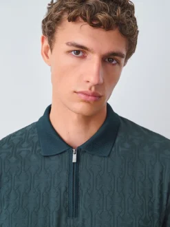 Poloshirts|T-Shirts En Hemden*Next - Modieus poloshirt met kwartrits Groen