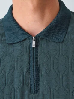 Poloshirts|T-Shirts En Hemden*Next - Modieus poloshirt met kwartrits Groen