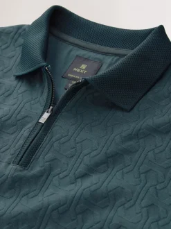 Poloshirts|T-Shirts En Hemden*Next - Modieus poloshirt met kwartrits Groen