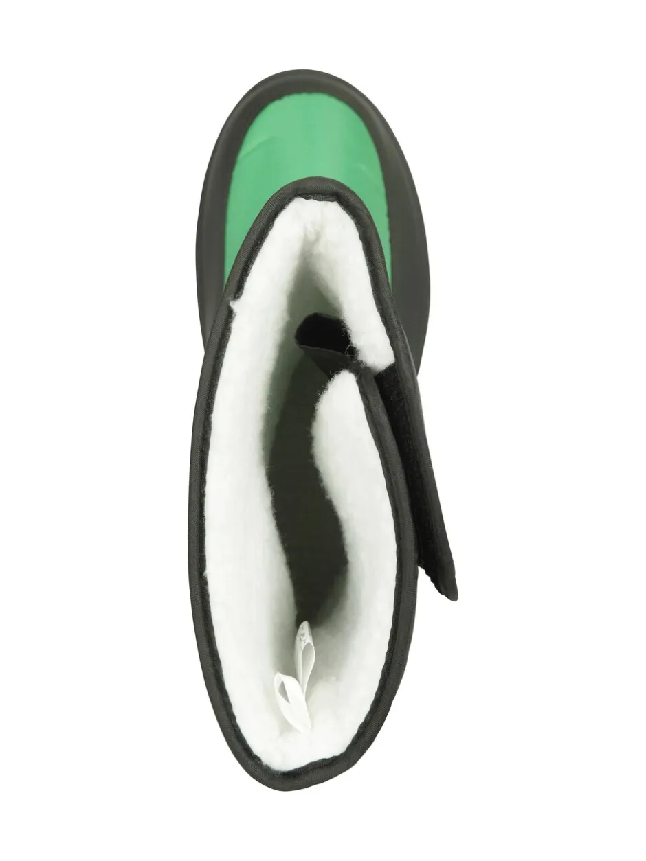 Boots|Mountain Warehouse - Caribou kindersneeuwlaarzen met enkele streep, sherpa voering en aangepaste pasvorm Groen