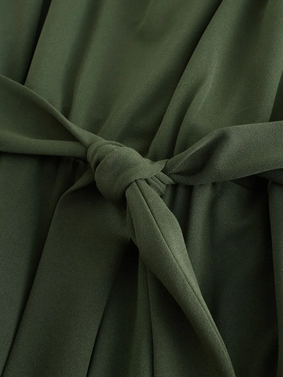 Jumpsuits En Playsuits|Next - Occasion Cowl Neck Sleeveless Jersey Jumpsuit Groen