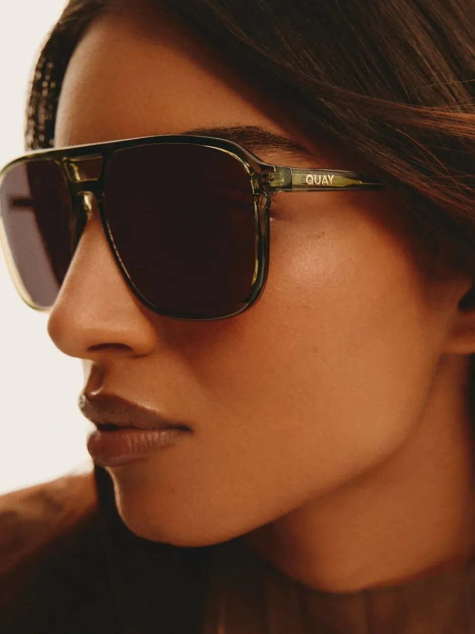 Zonnebril|QUAY - On The Fly Sunglasses Groen