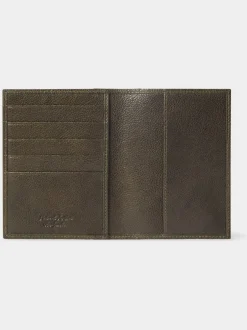 Portemonnees*Osprey London - - The Compass leren paspoorthouder Groen
