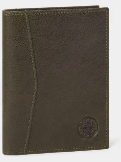 Portemonnees*Osprey London - - The Compass leren paspoorthouder Groen