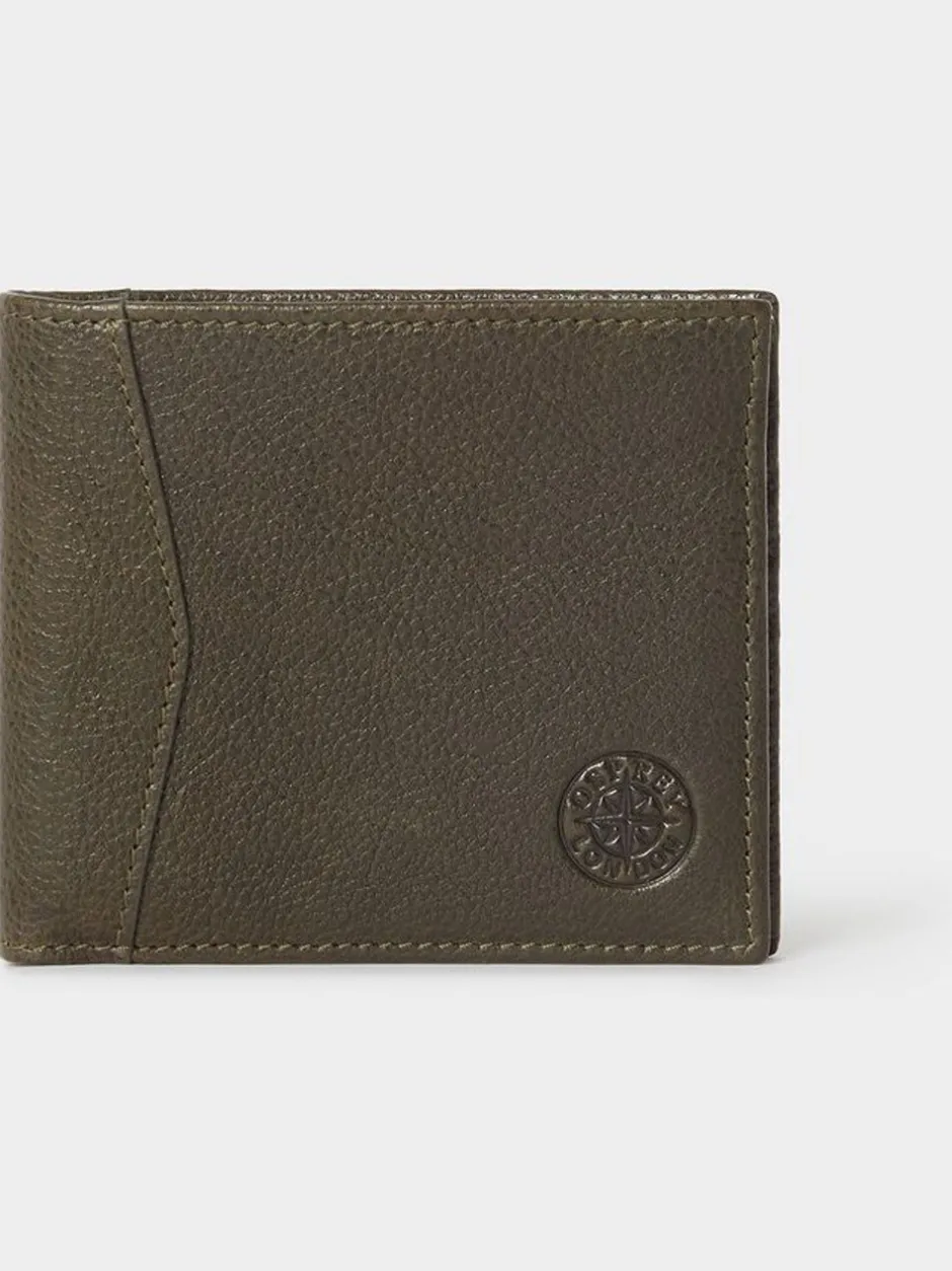 Portemonnees|Osprey London - The Compass leren Portemonnee Groen