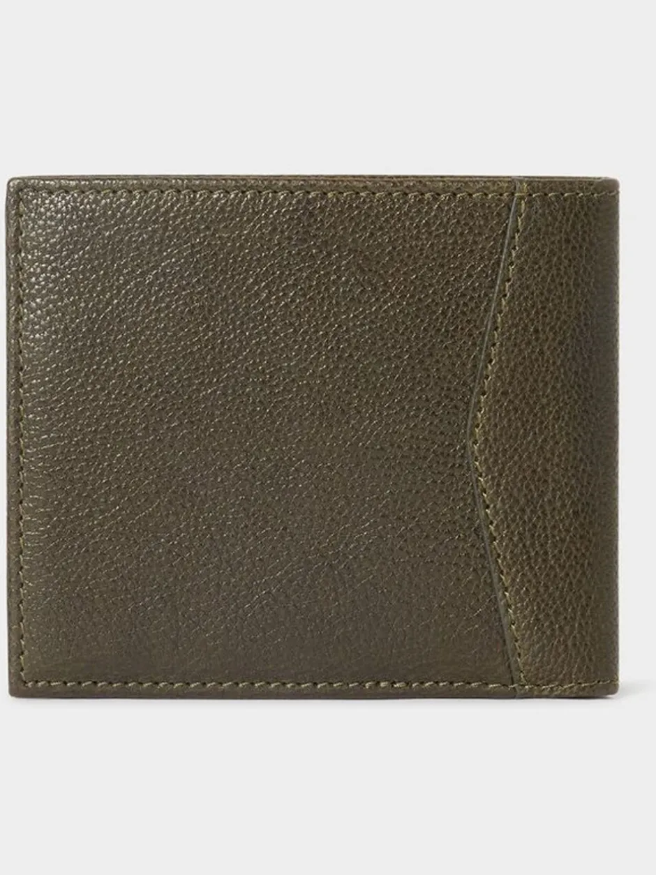 Portemonnees|Osprey London - The Compass leren muntenportemonnee Groen