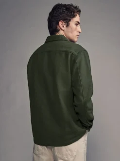 Blazers En Business-Jasjes|Next - Overshirt met twee zakken en wol Groen