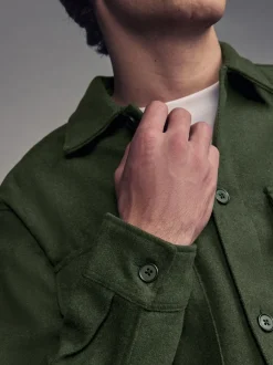 Blazers En Business-Jasjes|Next - Overshirt met twee zakken en wol Groen