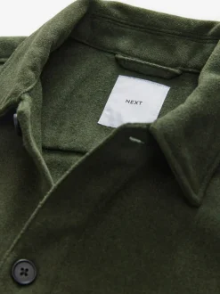 Blazers En Business-Jasjes|Next - Overshirt met twee zakken en wol Groen
