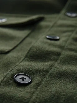 Blazers En Business-Jasjes|Next - Overshirt met twee zakken en wol Groen