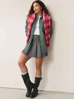Blouses En Overhemden|Tops En T-Shirts|Next Groen - Oversized denim overhemd