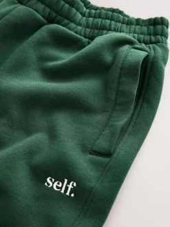 Loungewear|Leggings En Joggingbroeken*self. Groen - joggingbroek met boorden