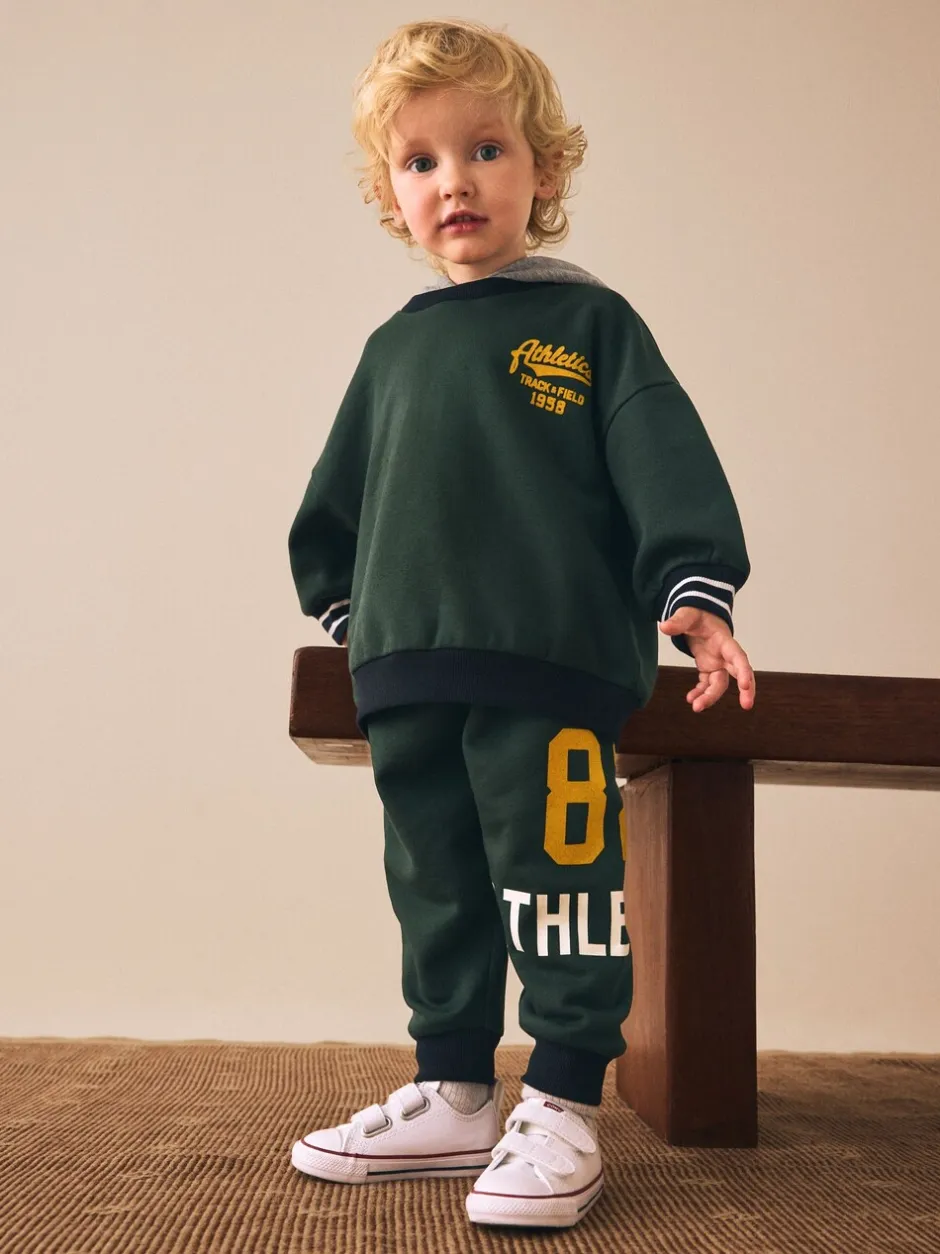 Sets En Combisets|Truien En Breisels*Next - Set met hoodie en joggingbroek (3mnd -7jr) Groen