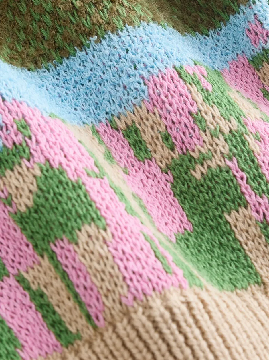 Gebreide Kleding|Next Groen - Sheep Farm Scene Cardigan (3-16yrs)