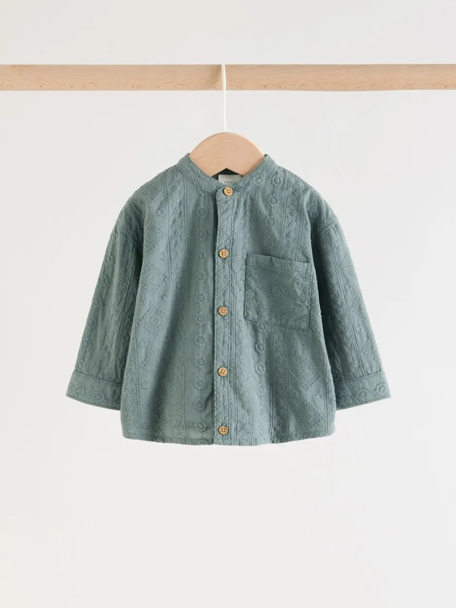 Broeken En Chino's|Shirts|Next - Shirt and Trousers Baby Set (0mths-3yrs) Groen
