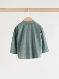 Broeken En Chino's|Shirts|Next - Shirt and Trousers Baby Set (0mths-3yrs) Groen