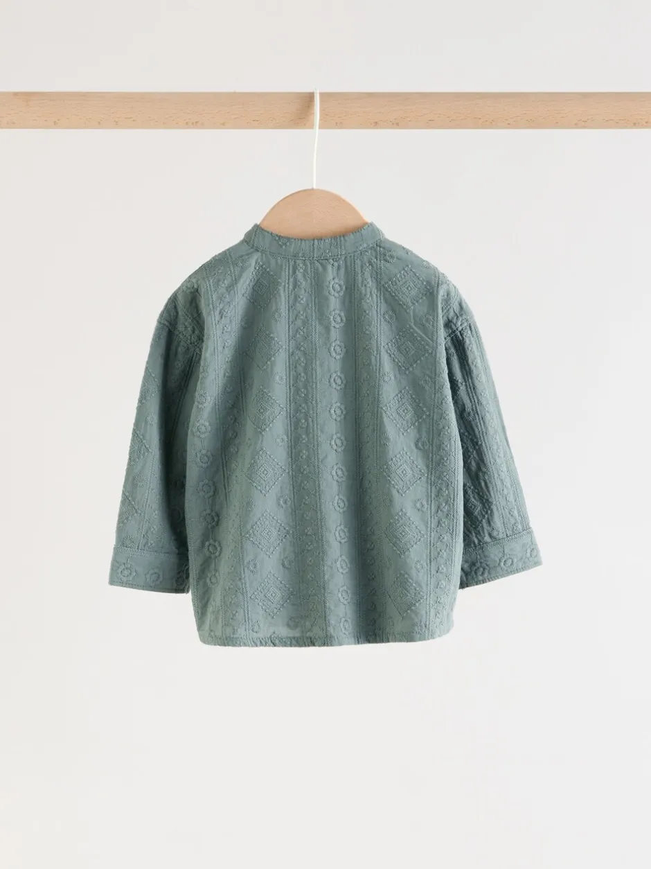 Broeken En Chino's|Shirts|Next - Shirt and Trousers Baby Set (0mths-3yrs) Groen