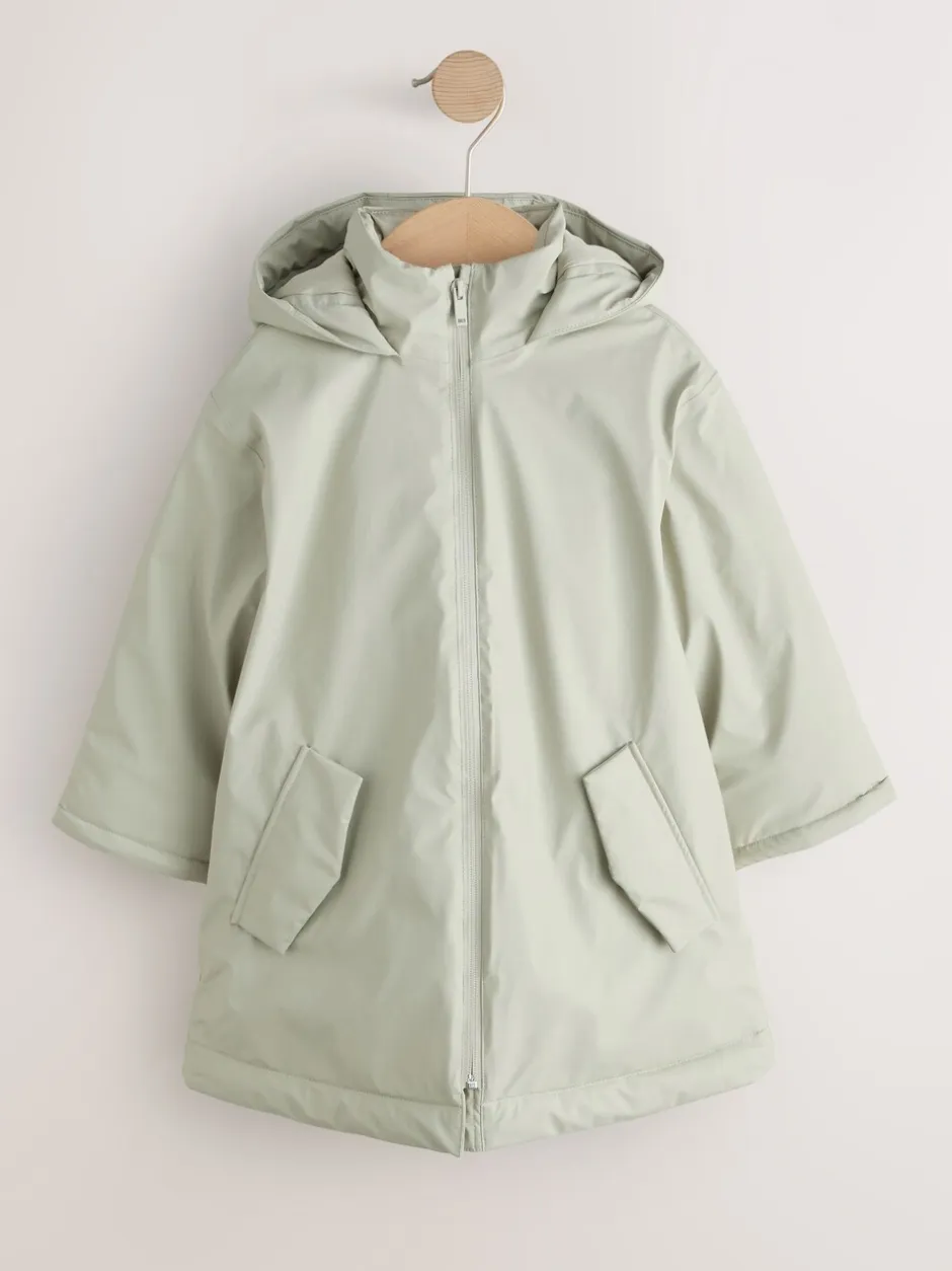 Jassen En Jacks|Next - Shower Resistant Wadded Coat (3-16yrs) Groen
