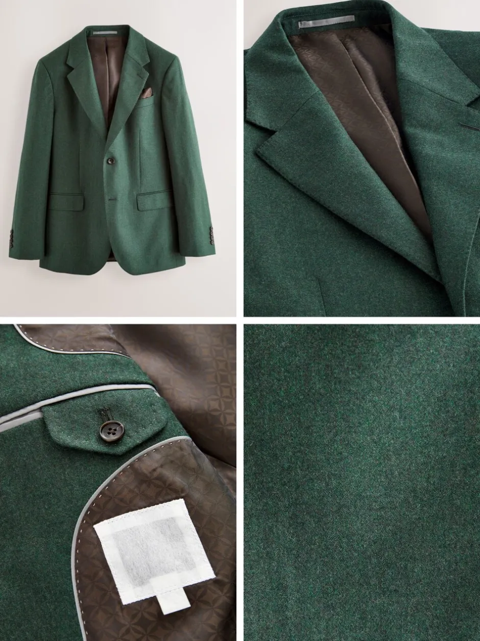 Pakken|Next - Slim Fit - Signature Zignone flanellen colbert van Italiaanse wol-kasjmier blend Groen