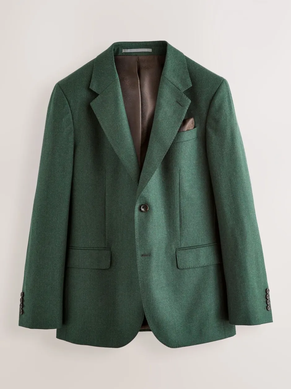 Pakken|Next - Slim Fit - Signature Zignone flanellen colbert van Italiaanse wol-kasjmier blend Groen