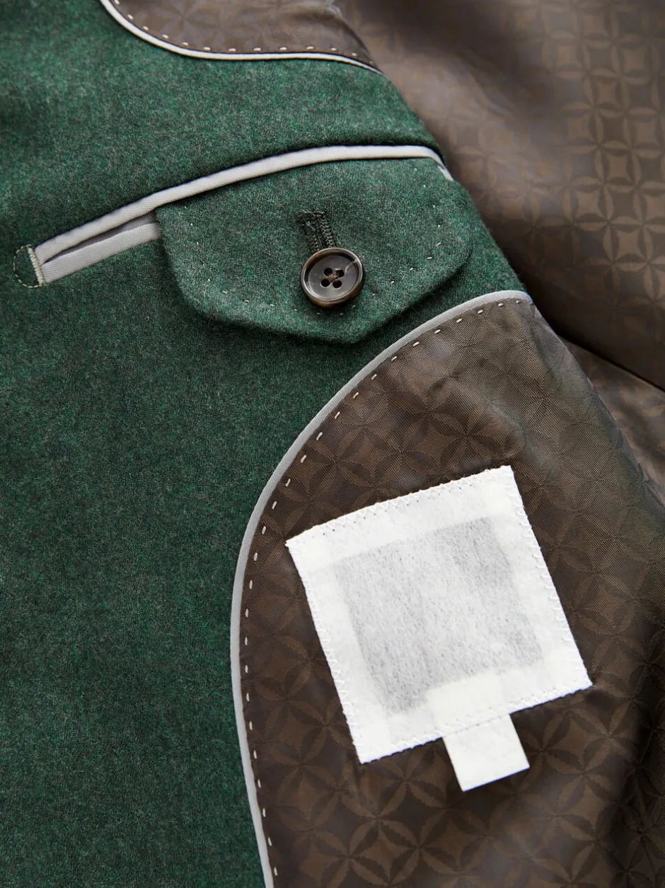 Pakken|Next - Slim Fit - Signature Zignone flanellen colbert van Italiaanse wol-kasjmier blend Groen