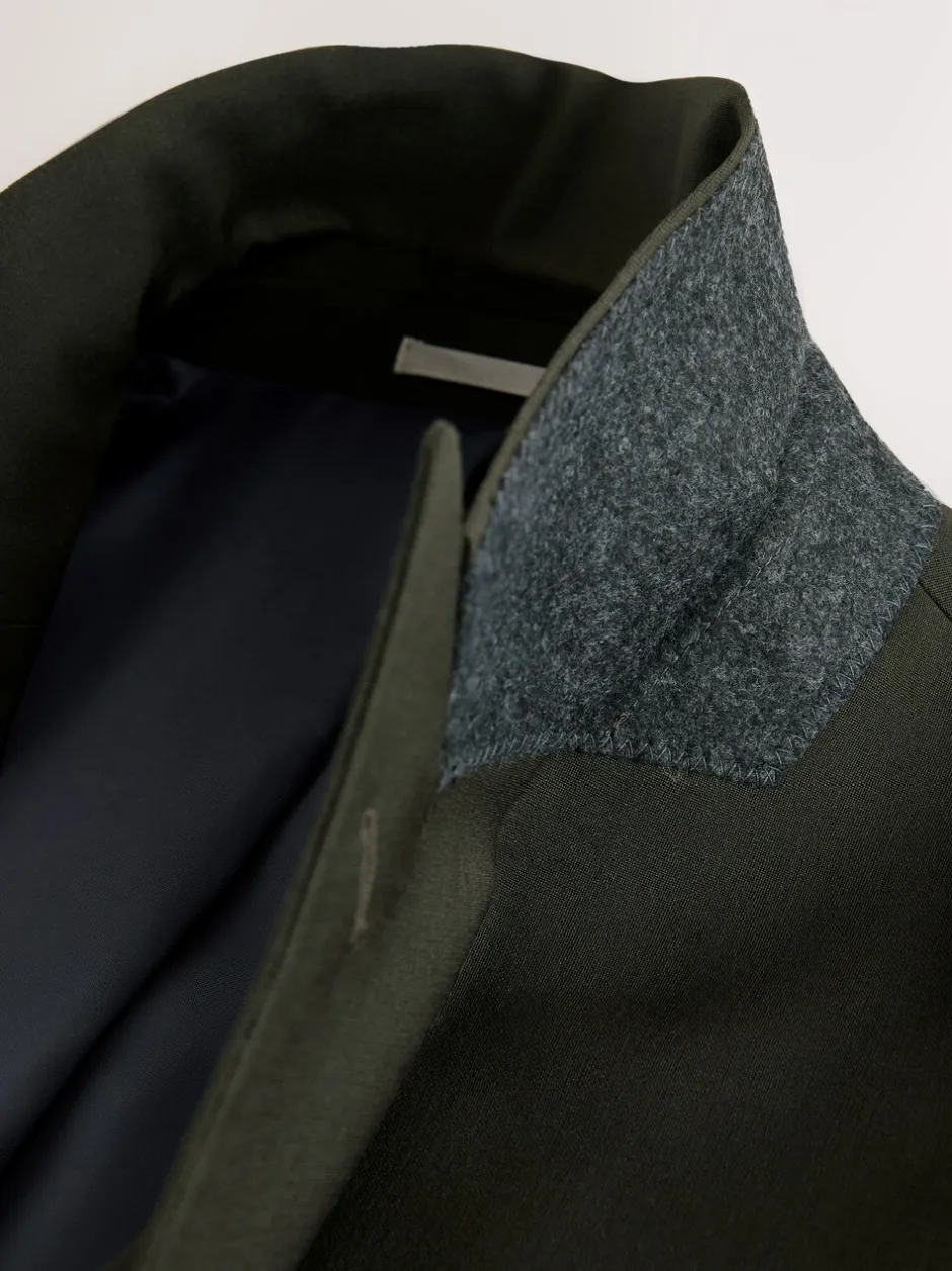 Pakken|Next - Slim Fit - Slim fit Motion Flex wollen Blend Pakjas Groen