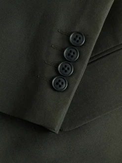 Pakken|Next - Slim Fit - Slim fit Motion Flex wollen Blend Pakjas Groen