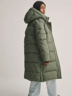Jassen En Jacks*Superdry - - Lange gewatteerde jas Groen