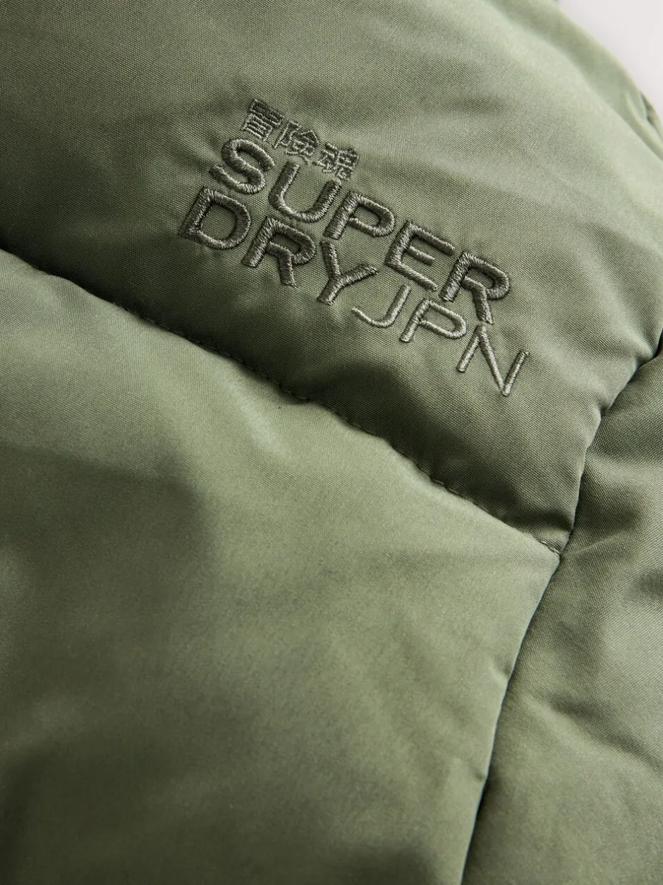 Jassen En Jacks*Superdry - - Lange gewatteerde jas Groen