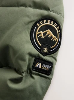 Jassen En Jacks*Superdry - - Lange gewatteerde jas Groen