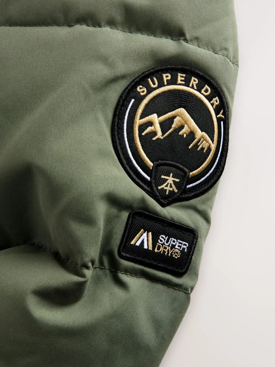Jassen En Jacks*Superdry - - Lange gewatteerde jas Groen