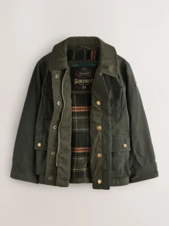 Jassen, Jacks En Kinderwagenpakjes|Jassen En Jacks*Superdry - Gewaxt Jack Groen