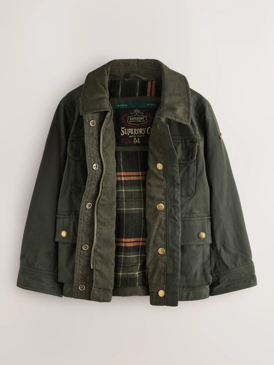 Jassen, Jacks En Kinderwagenpakjes|Jassen En Jacks*Superdry - Gewaxt Jack Groen