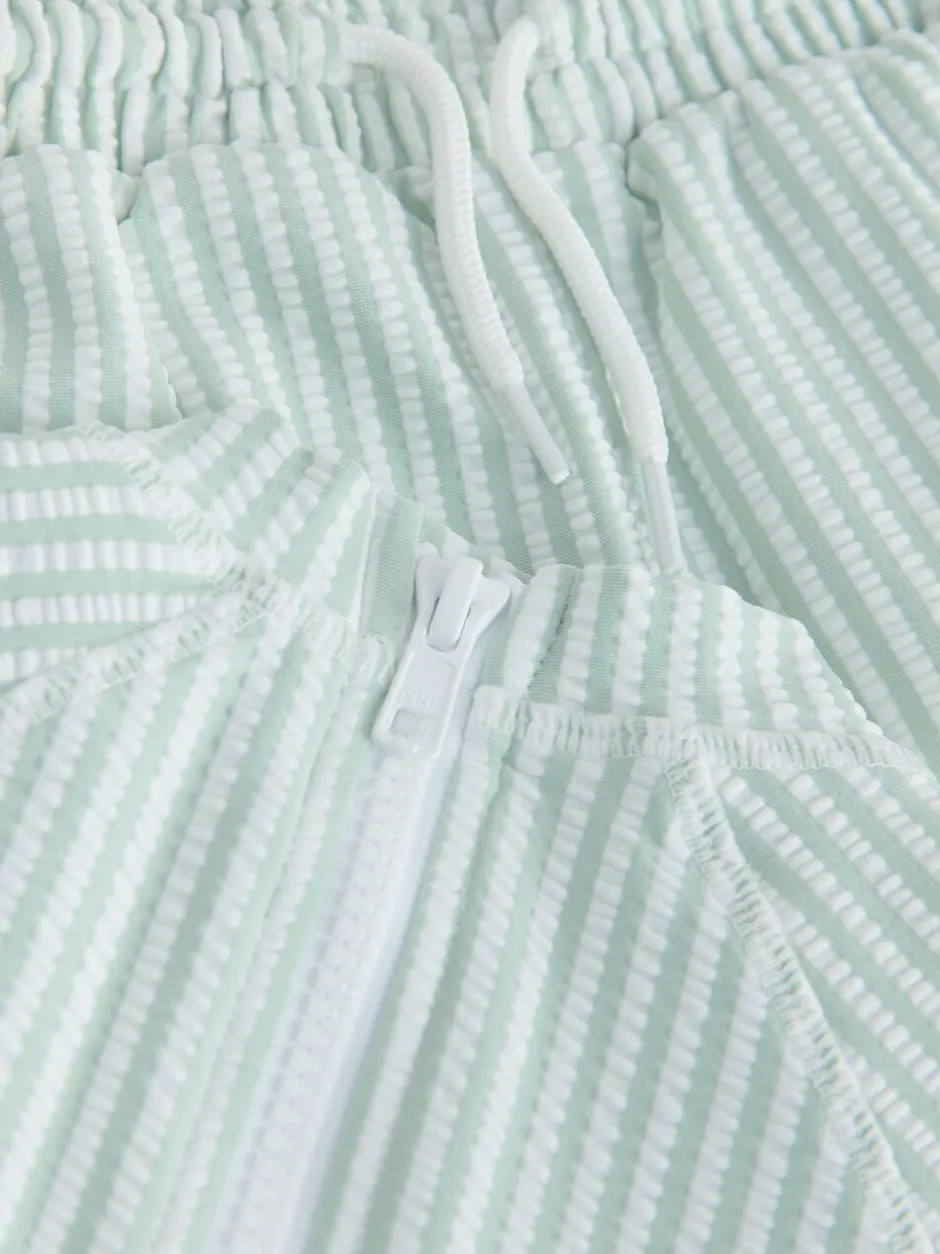 Badkleding|Badkleding*Next - Textured Rash Vest and Swim Shorts Set (3mths-7yrs) Groen