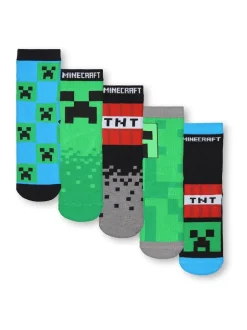 Sokken|Vanilla Underground - Minecraft TNT Sokken set van 5 Groen