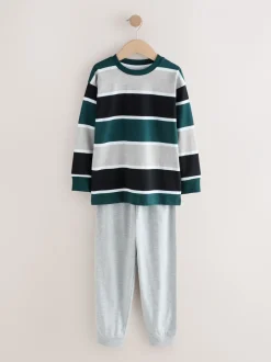 Pyjama's|Nachtkleding En Pyjama's|Next Groen - Verpakking van 3 pyjama's met lange mouwen (3-16 jr)