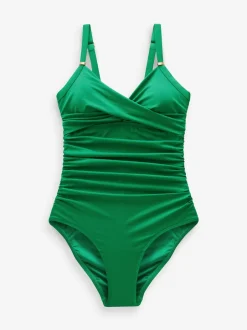 Badkleding|Next - Vormgevend badpak met buikcorrectie Groen