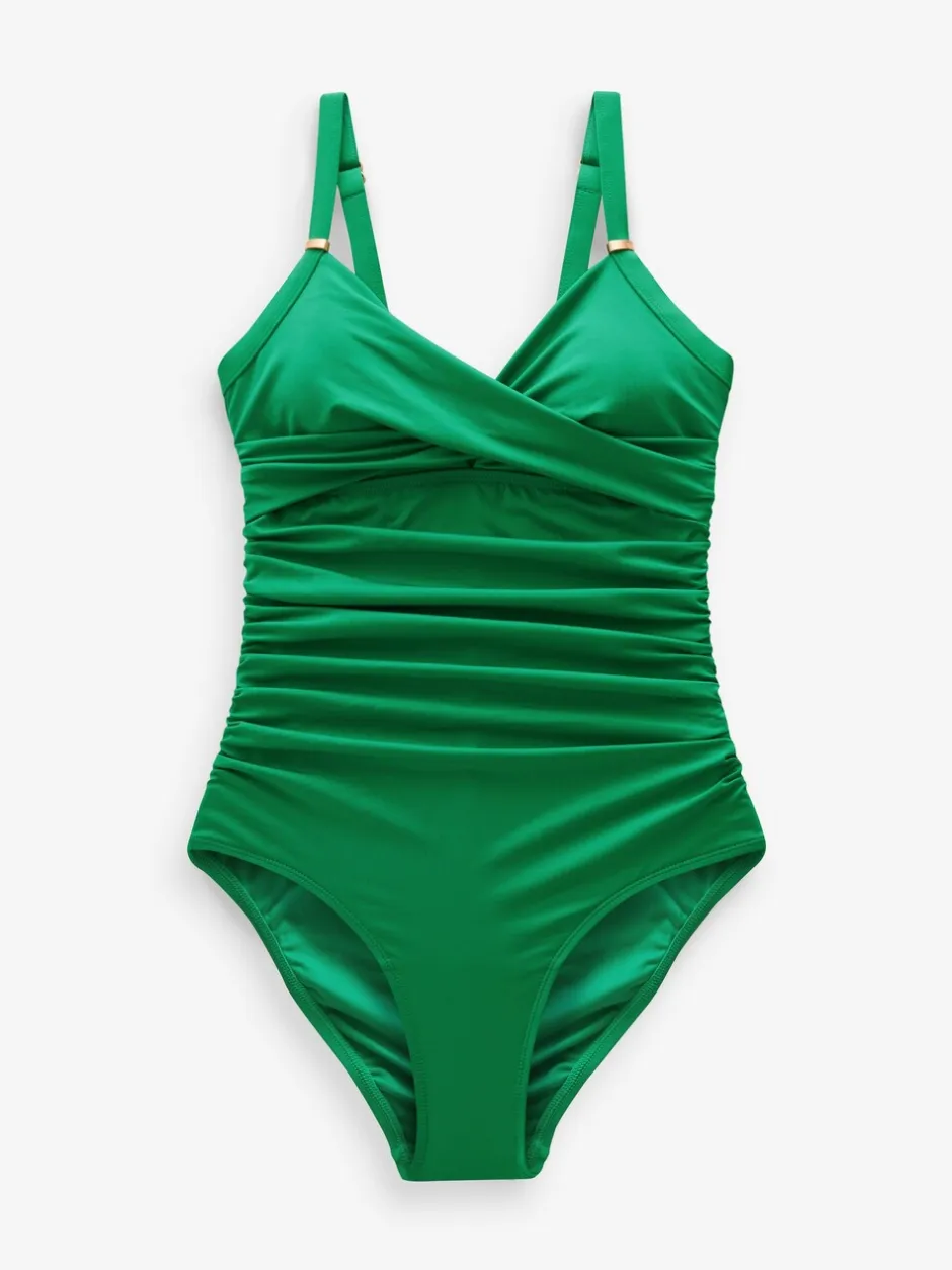 Badkleding|Next - Vormgevend badpak met buikcorrectie Groen