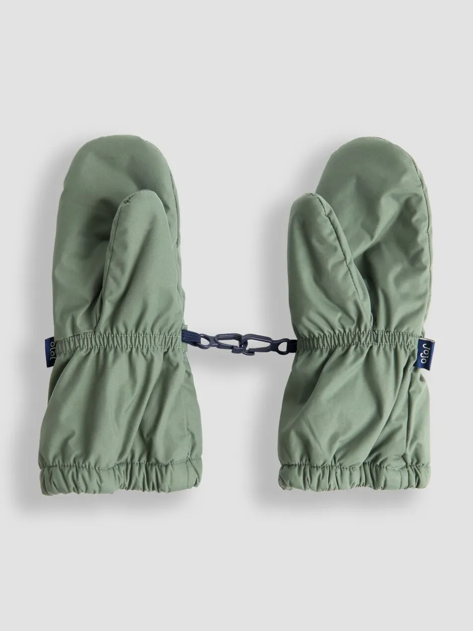 Mutsen, Handschoenen En Sjaals*Jojo Maman Bébé - - Waterdichte wanten met fleecevoering Groen dinosaurus