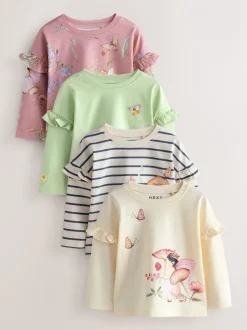 Tops|Tops|Next - Tops met lange mouwen set van 4 (3mnd - 7 jr) Groen elfje