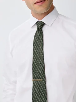 Stropdassen En Pochets*Next Groen en wit - Das met patroon