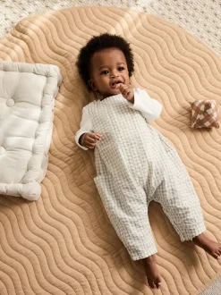 Tuinbroeken|Next Groen geruit - Geweven bretelbroeken en bodysuit babyset (0mnd -2jr)