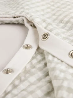 Tuinbroeken|Next Groen geruit - Geweven bretelbroeken en bodysuit babyset (0mnd -2jr)