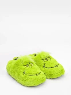 Pantoffels|Vanilla Underground - zachte kerstpantoffels voor kinderen Groen Grinch