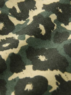 Broeken En Chino's|Next Groen luipaardprint - Wijde broek met elastische taille (3mnd-7jr)