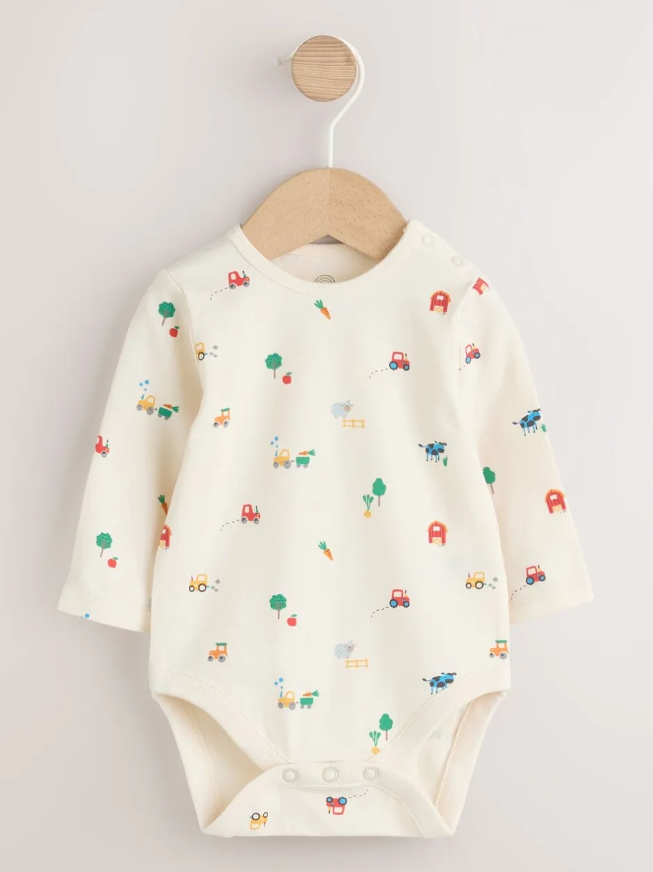 Rompertjes En Tuinbroeken*Next Groen met boerderijprint - Corduroy bretelbroeken en Bodysuit set (0mnd-2jr)