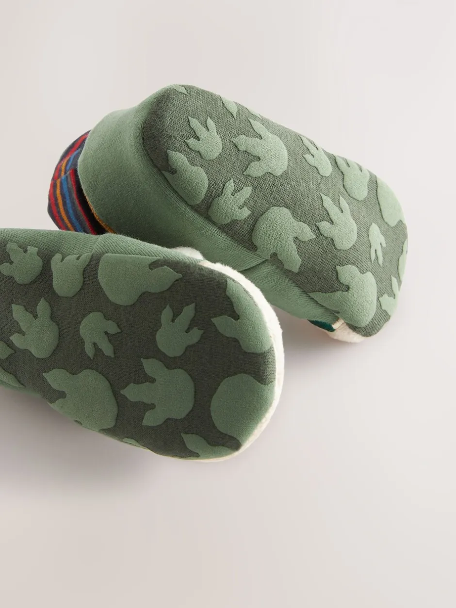 Boots|Next Groen met dinosaurussen - Babyschoenen met sok-bovenkant (0-18mnd)