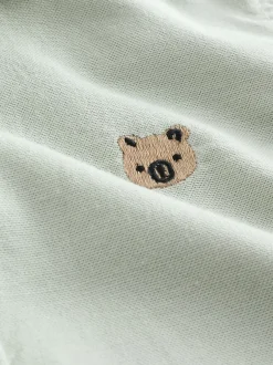 Shirts*Next Groen met figuurtjes - Oxford-overhemd met lange mouwen (3 mnd-7 jr)